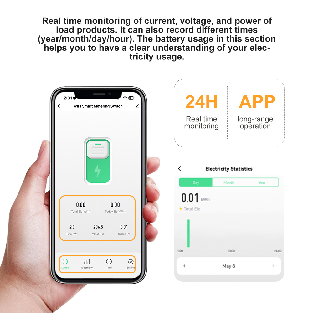 63A 1P+N WiFi Smart MCB Energy - Tuya Smart 评论和价格