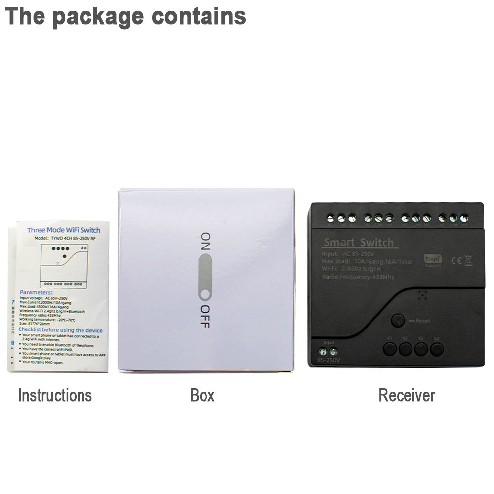 Tuya WIFI 4 Channel Smart Swit - Tuya 4 Channel 评论和价格