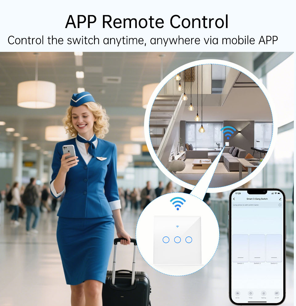 WiFi RF 433mhz Touch Wall Ligh - Smart Relay Tuya 评论和价格