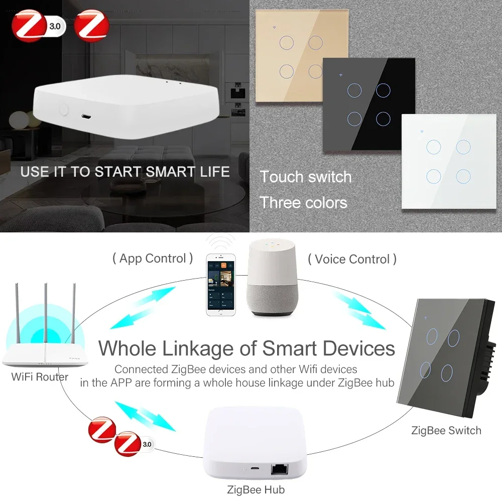 ZigBee 1 2 3 4 Gang with No Ne - Tuya 4 Channel 评论和价格