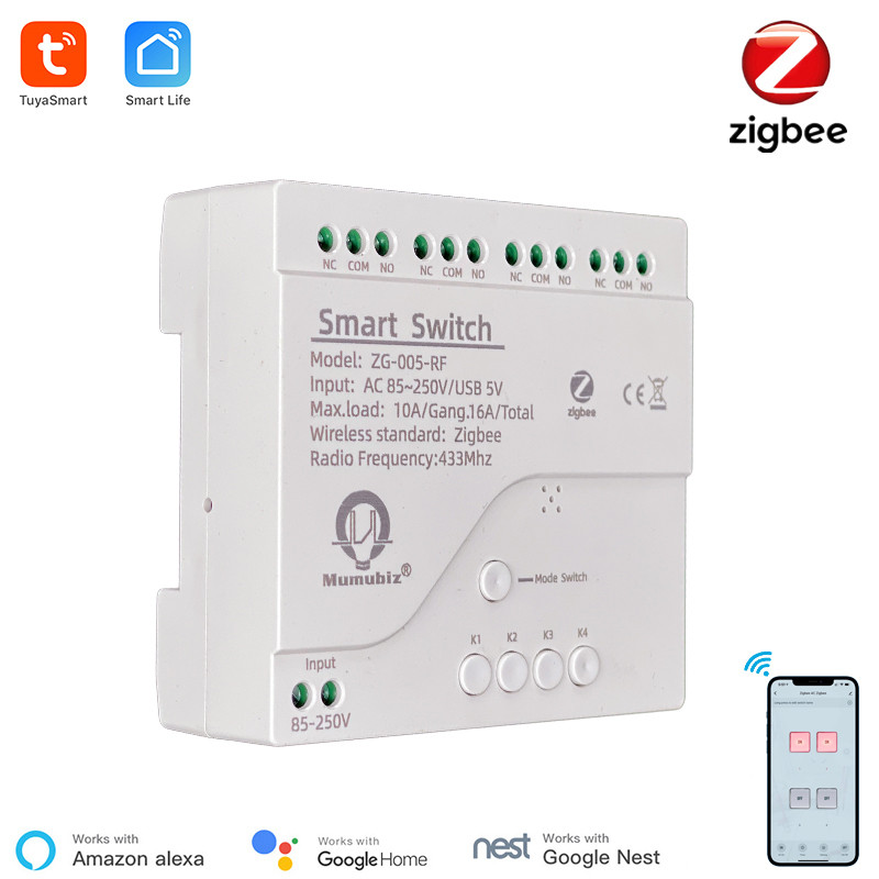 Tuya Smart Zigbee 220V Switch  - Tuya 4 Channel 评论和价格