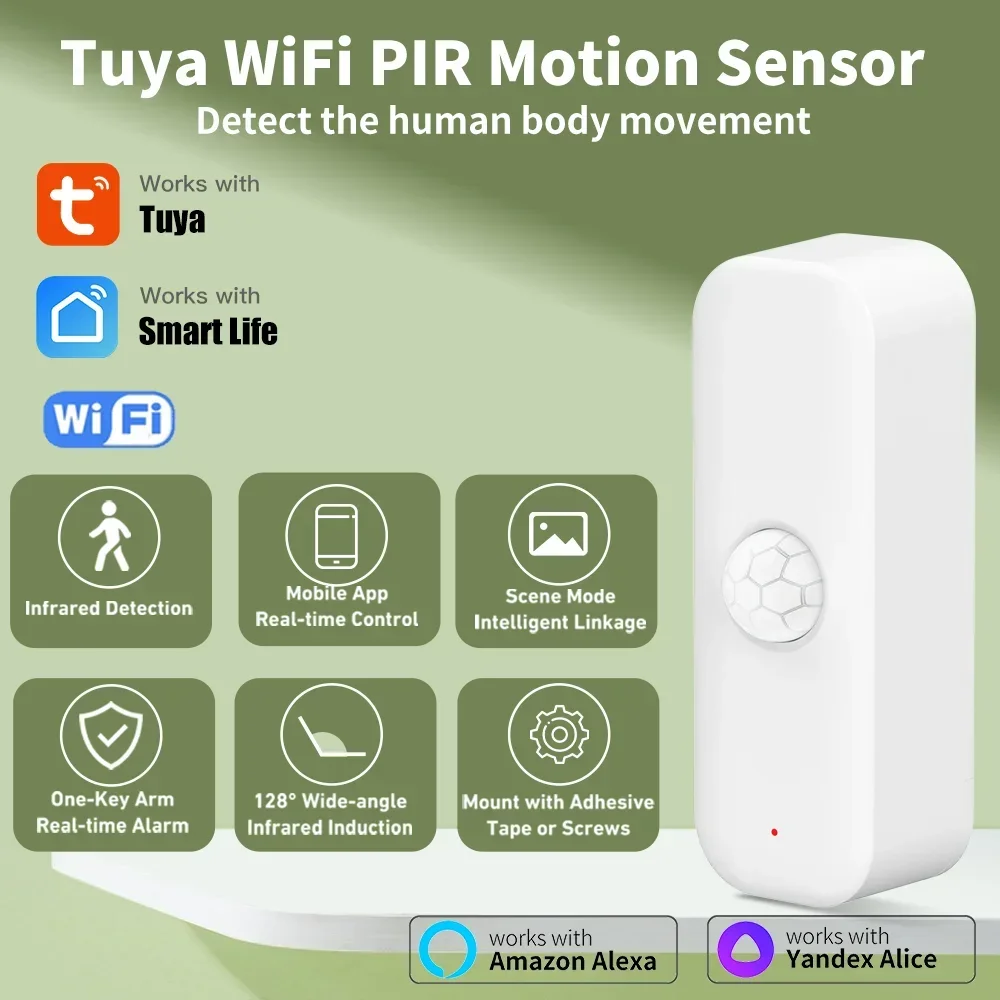 Tuya WiFI Motion Sensor PIR Sm - Home Assistant Tuya 评论和价格